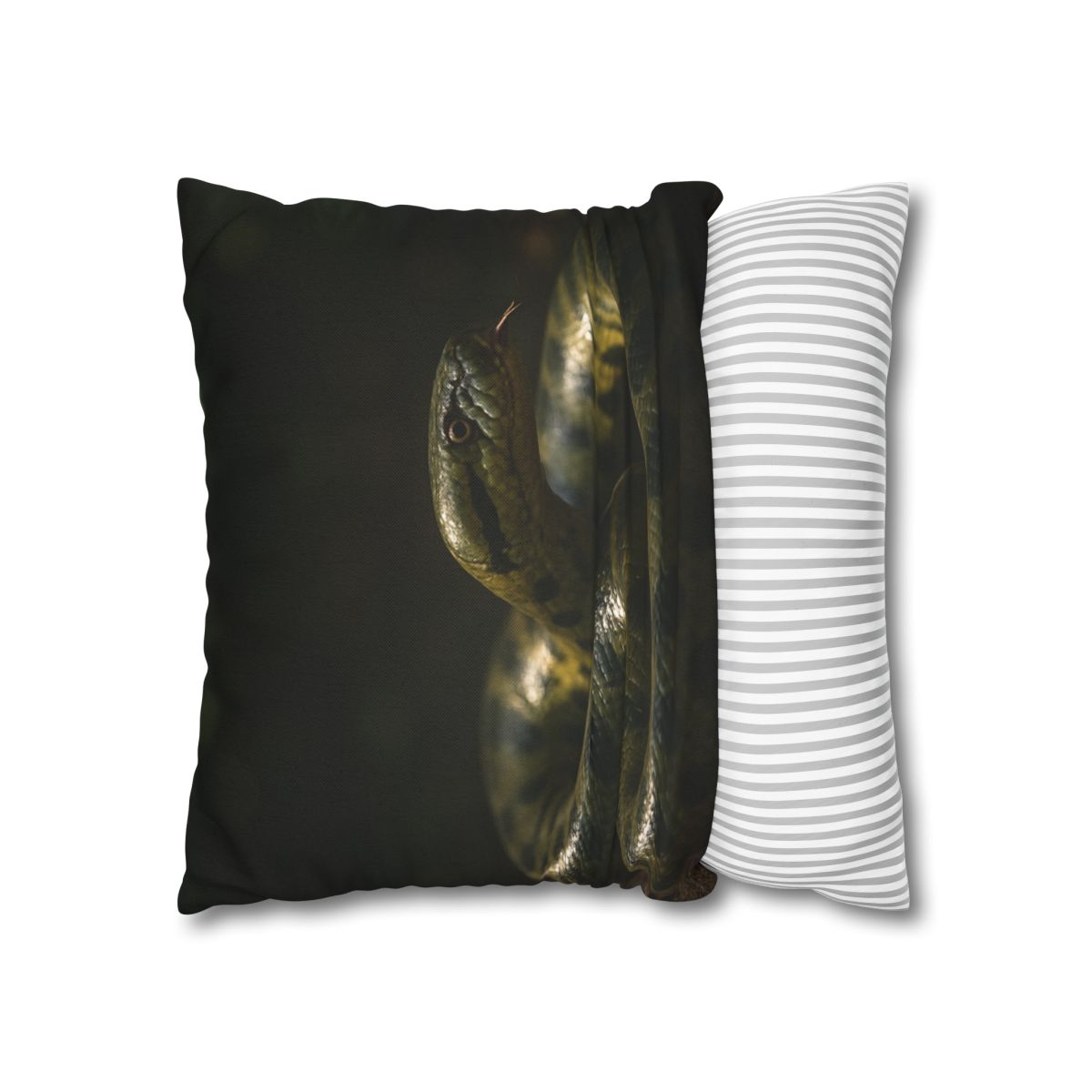 Shadow Ribbon Green Anaconda custom pillow cases