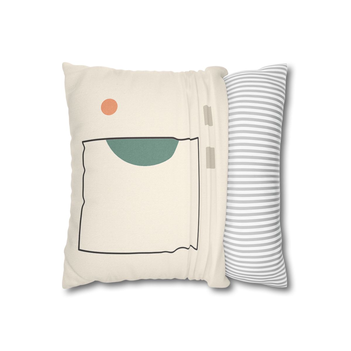 Offset Frame And Crescent Pause designer print pillow cases