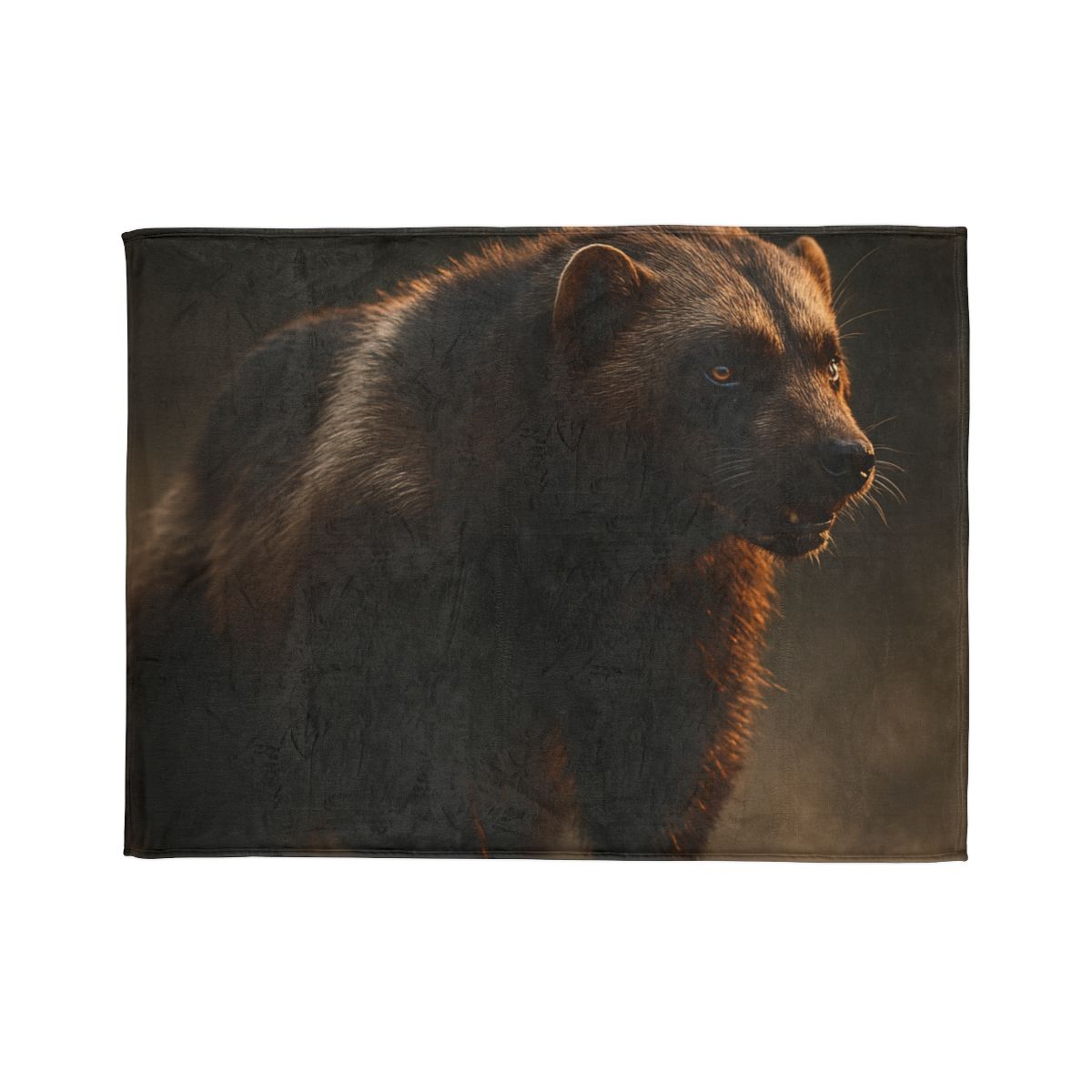 Ember Dusk Wolverine soft fleece blankets