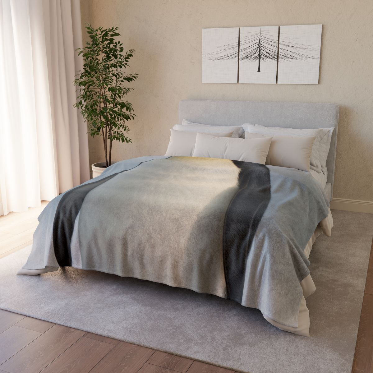 Frost Line Emperor Penguin trendy patterned blankets