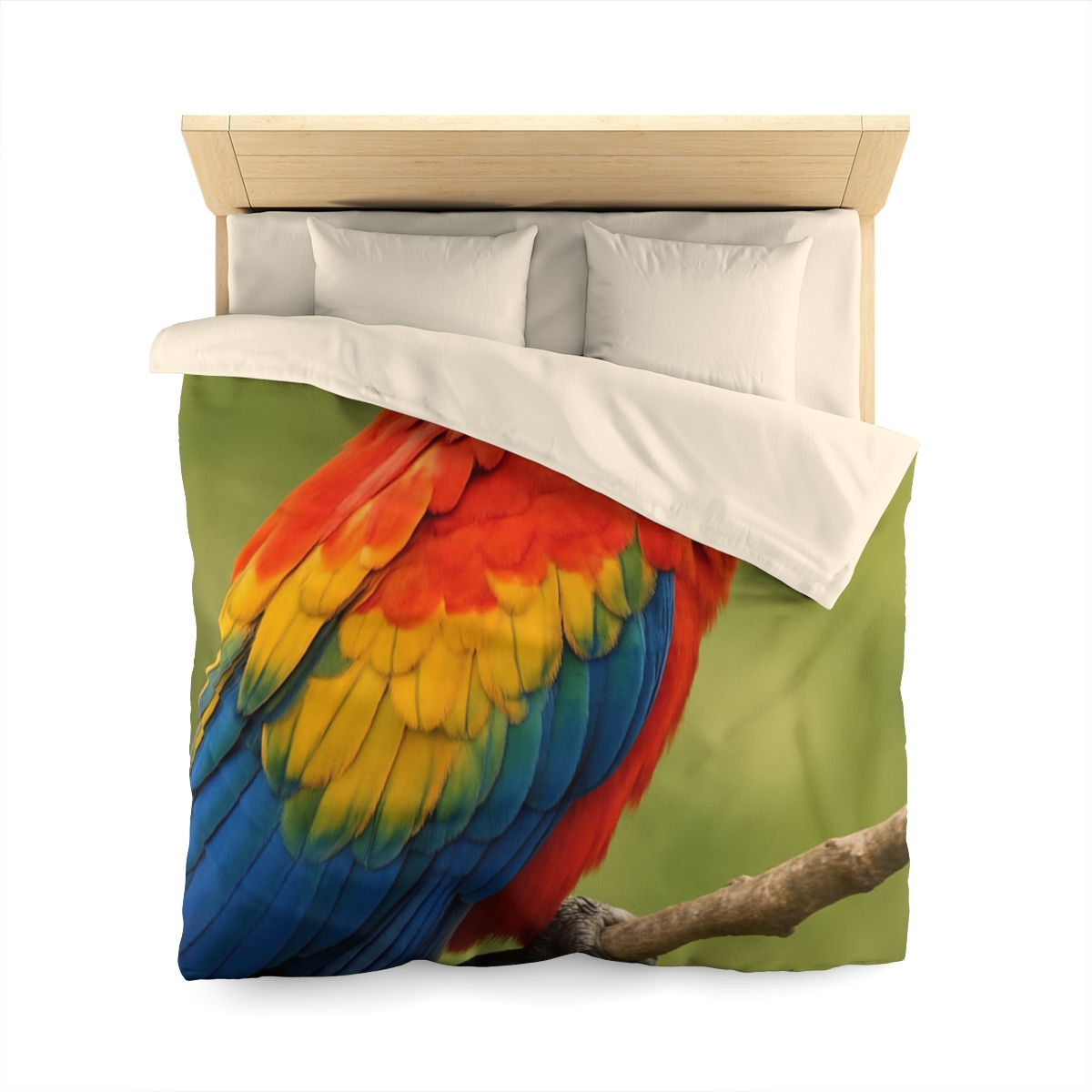 Crimson Cascade Scarlet Macaw custom duvets