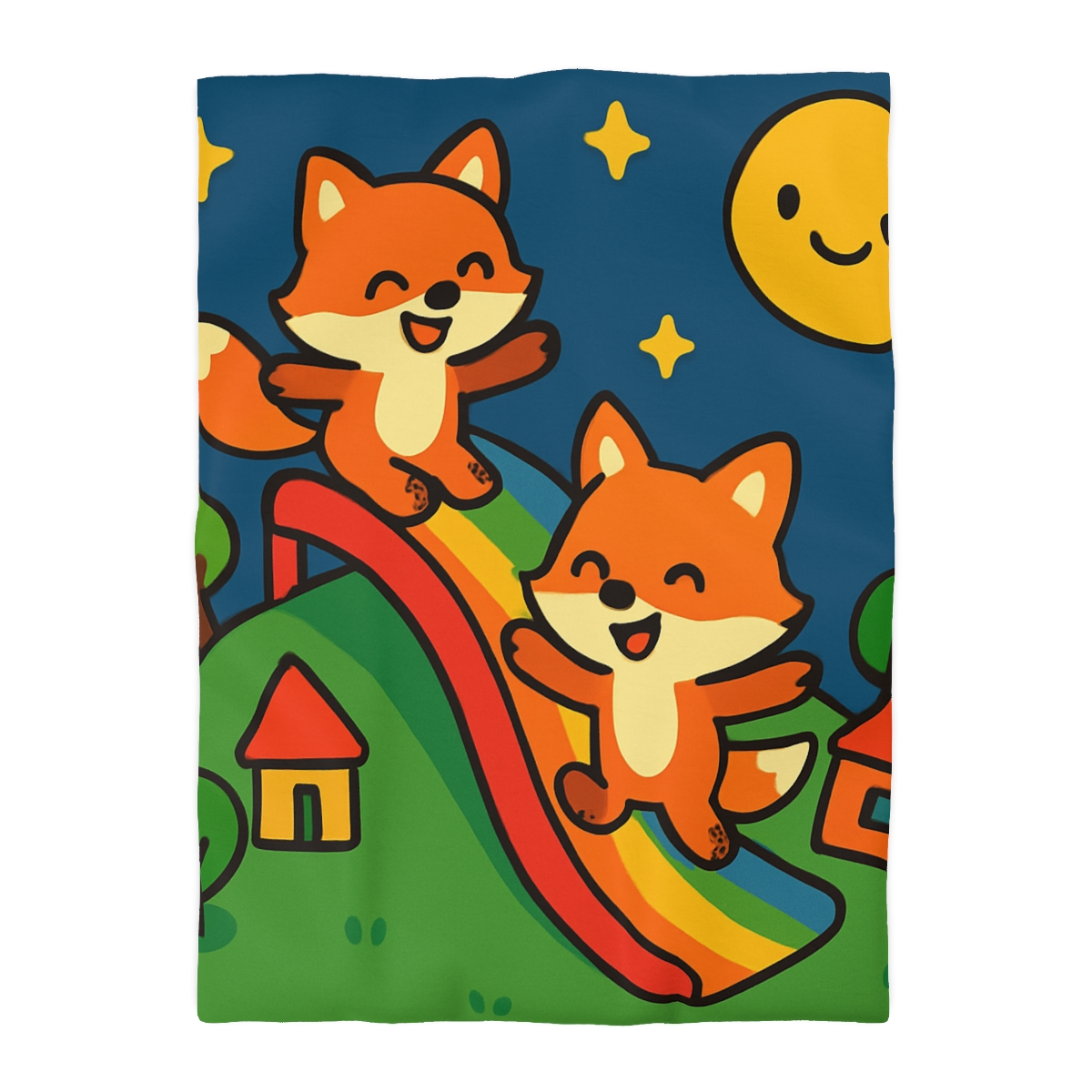 Planet Playground Of The Friendly Foxes unique patterned duvets