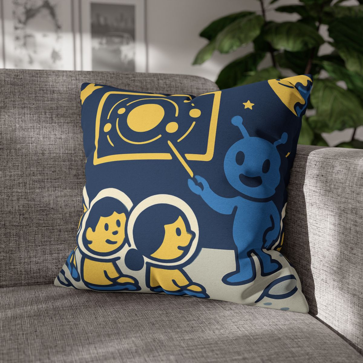 Celestial Classroom On The Moon comfortable bedding pillow covers