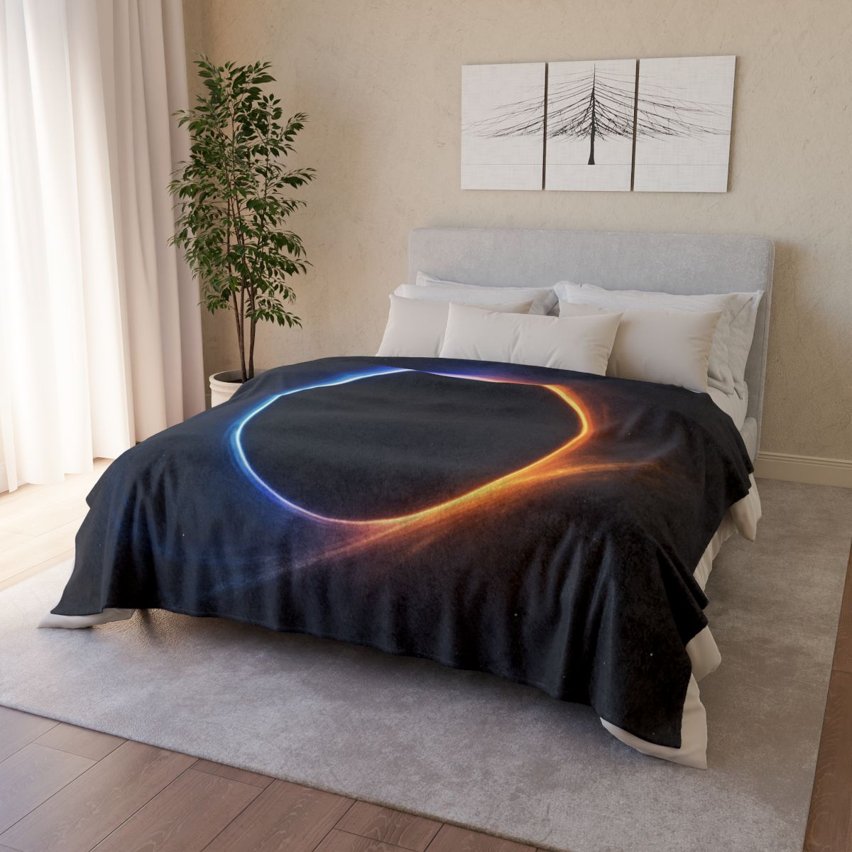 Prismatic Event Horizon Bloom custom blankets