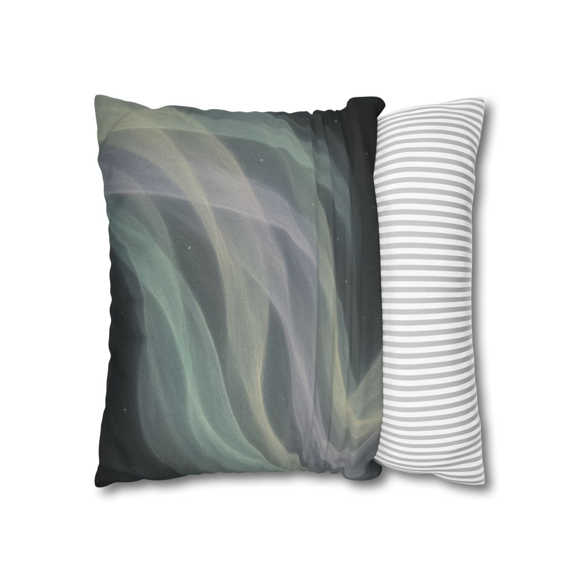 Auroral Cosmic Silk Currents designer print pillow cases