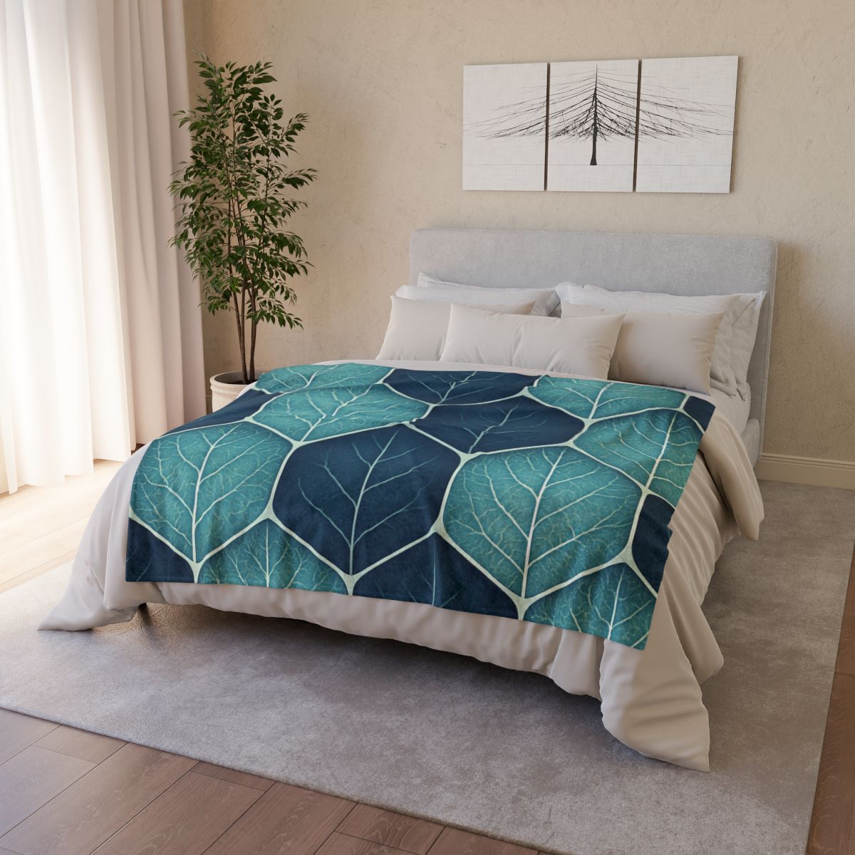 Leaf Lattice Radiance stylish throw blankets