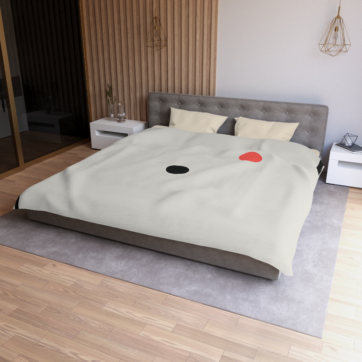 Nested Corner Frames With Two Dots trendy bedroom duvets