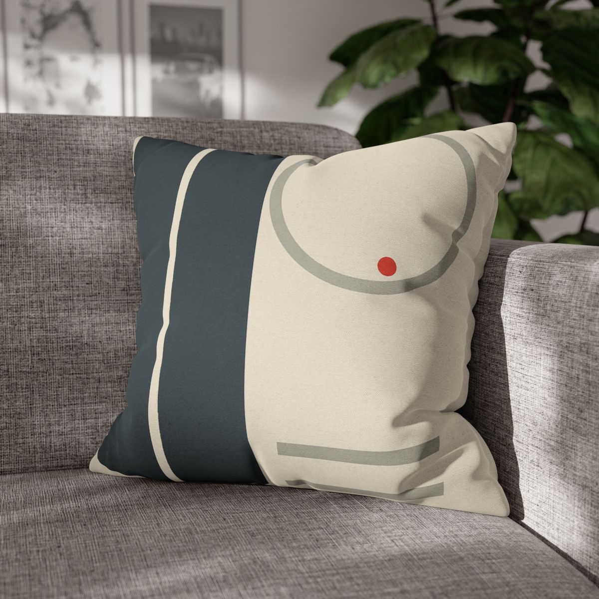 Split Rectangle With Floating Ring stylish decorative pillowcases