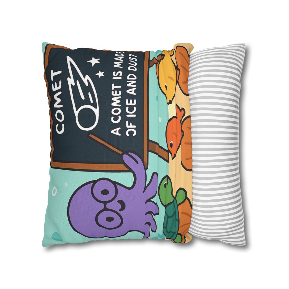 Comet Classroom With Professor Octopus soft cotton pillow cases
