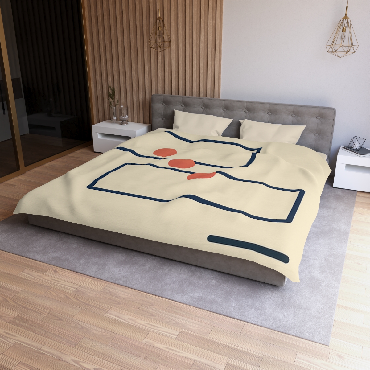 Offset Orbit Blocks trendy bedroom duvets