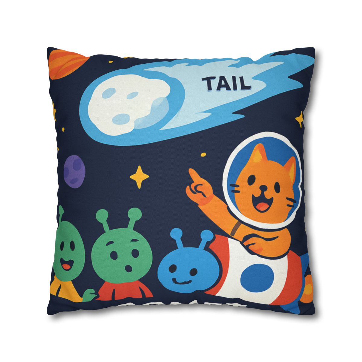 Comet Classroom With Captain Cat personalized pillow covers