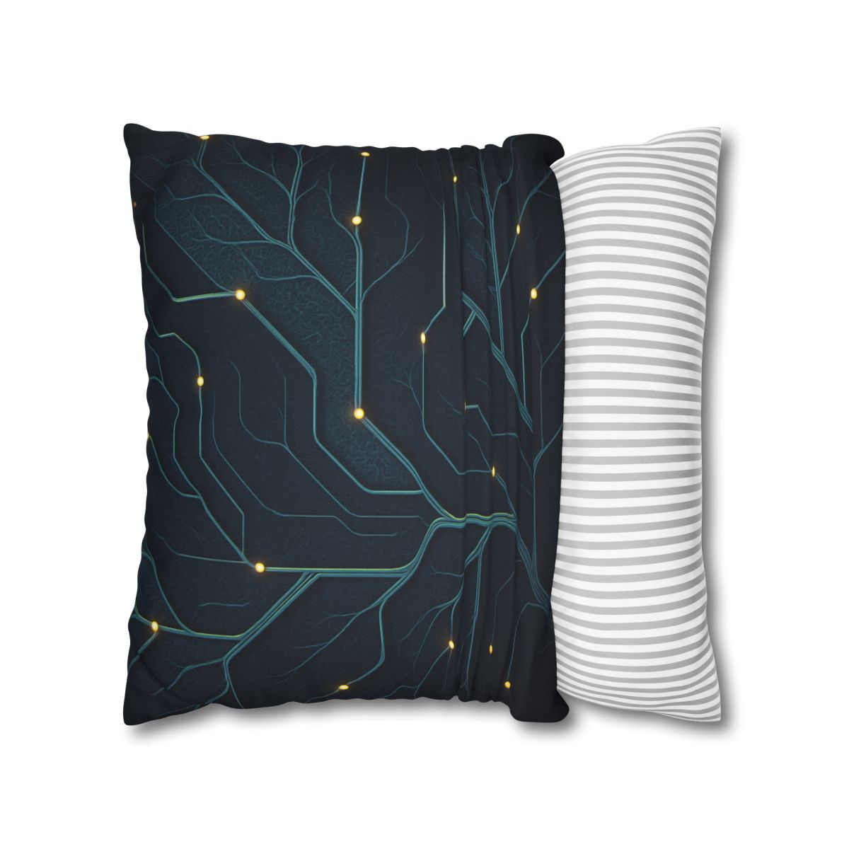Leaf Vein Circuit Filigree soft cotton pillow cases