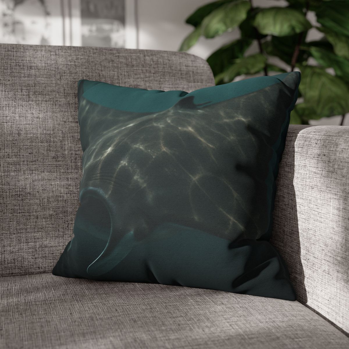 Moonlit Drift Giant Manta Ray designer print pillow cases