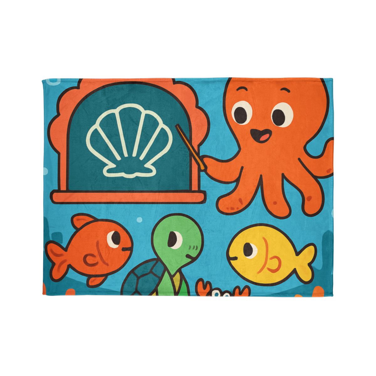 Coral Classroom Under The Sea personalized cozy blankets