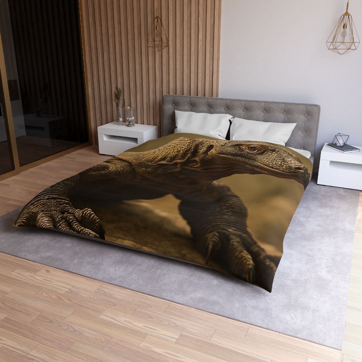 Ancient Sentinel Komodo Dragon stylish duvet covers
