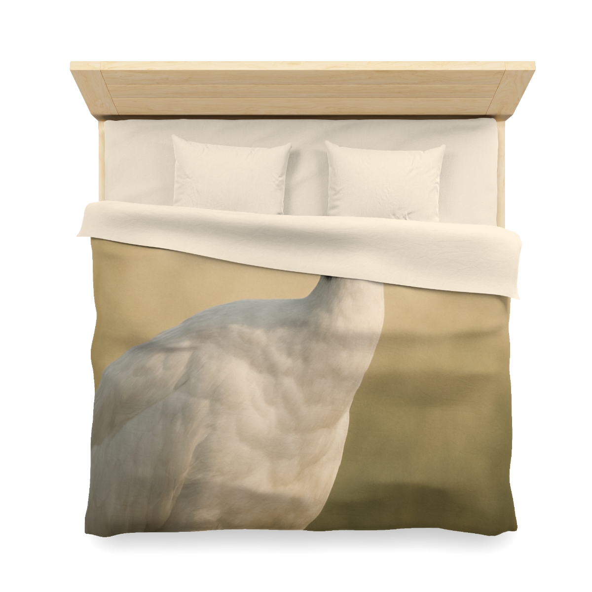 Quiet Halo Red Crowned Crane warm winter duvets