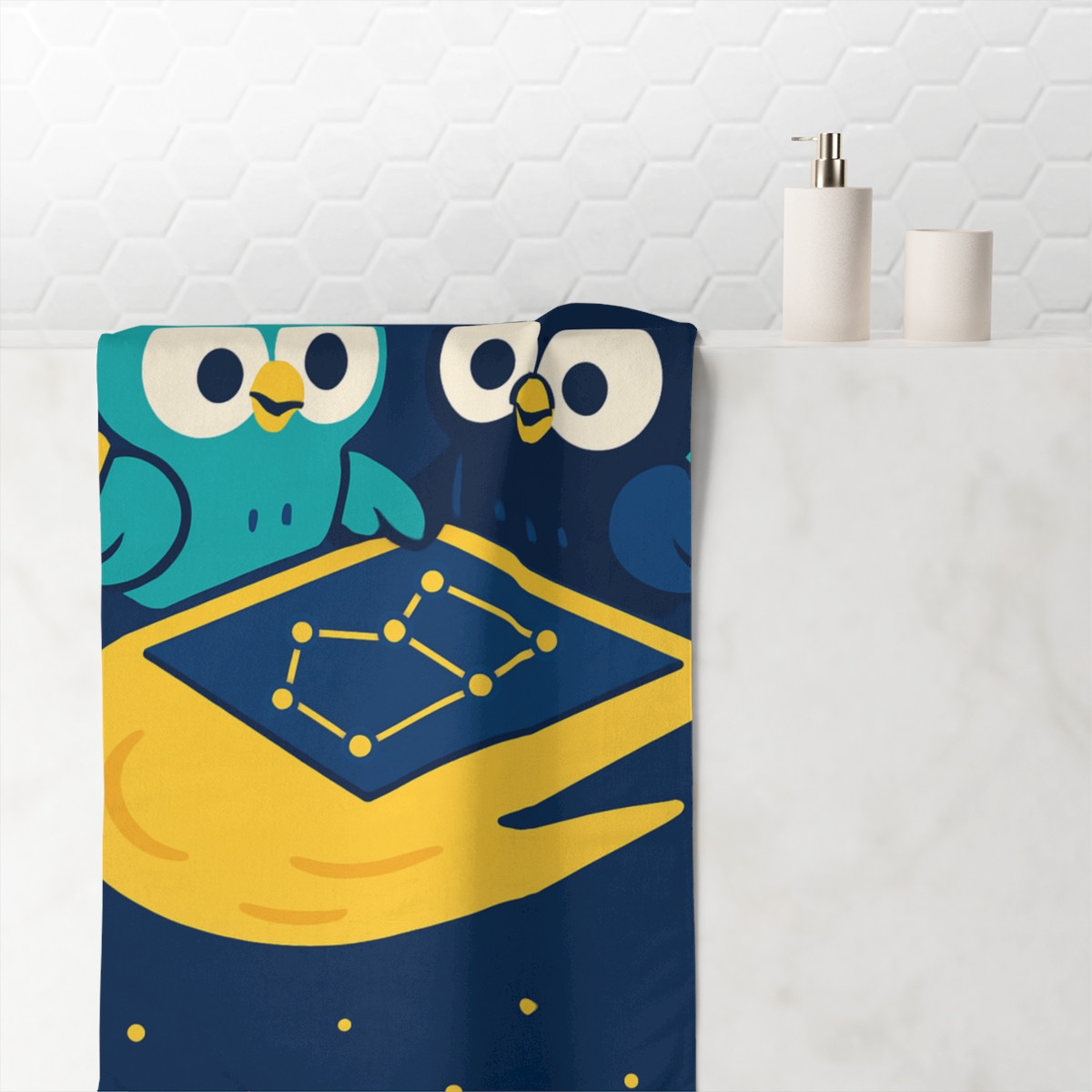 Comet Tail Classroom Owls stylish beach towels