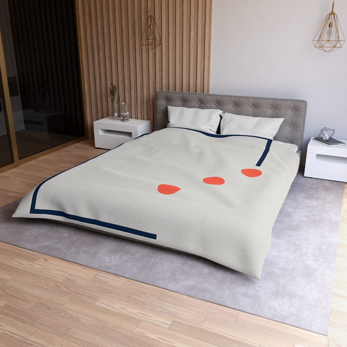 Diagonal Constellation Frame personalized bedding duvets