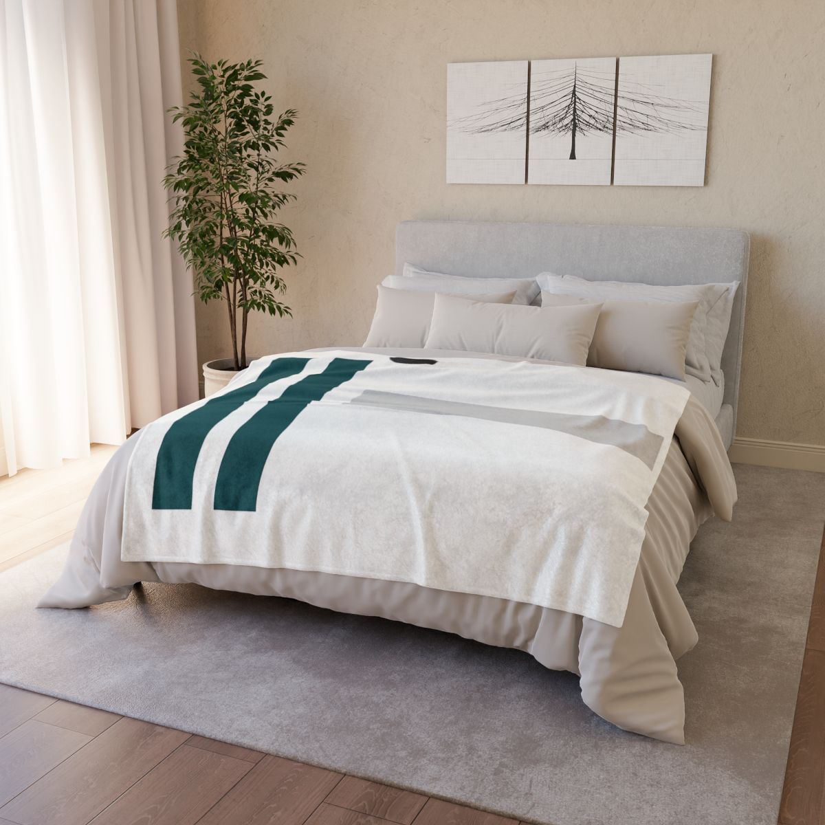 Silent Transit Rectangles designer printed blankets