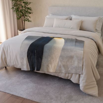Aurora Drift Emperor Penguin unique gift blanketscustom blankets