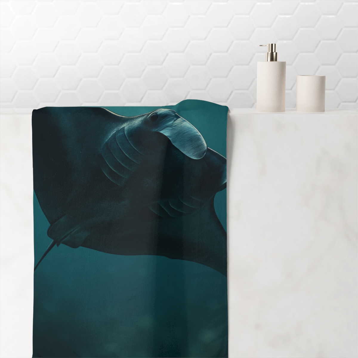 Silent Glide Manta Ray unique gift towels