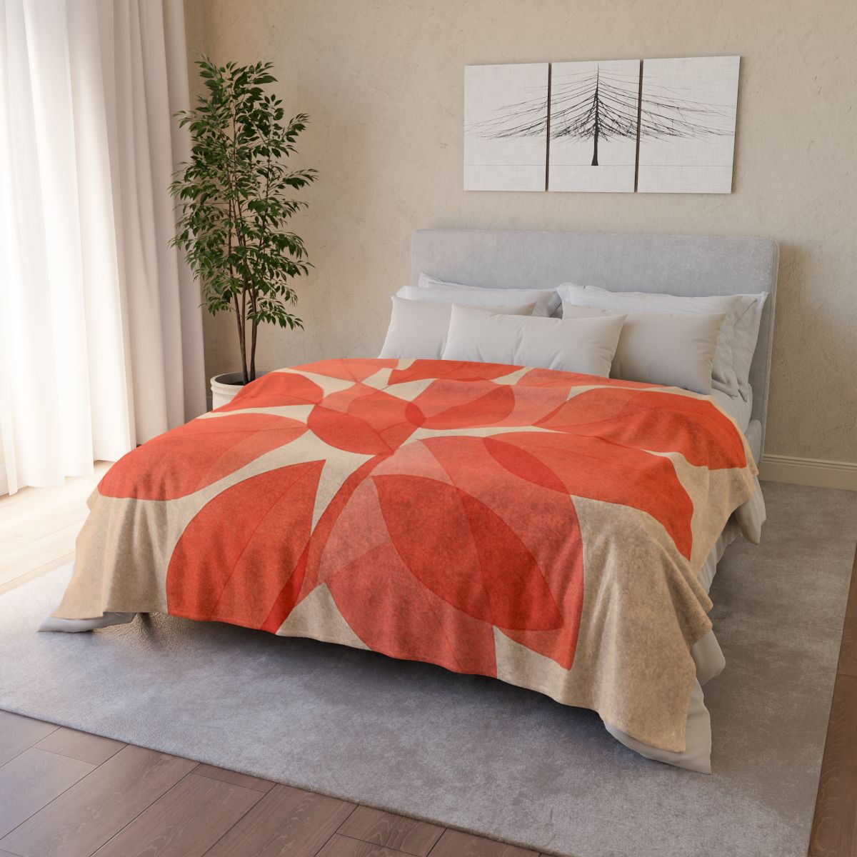 Petal Mosaic Overlay decorative home blankets