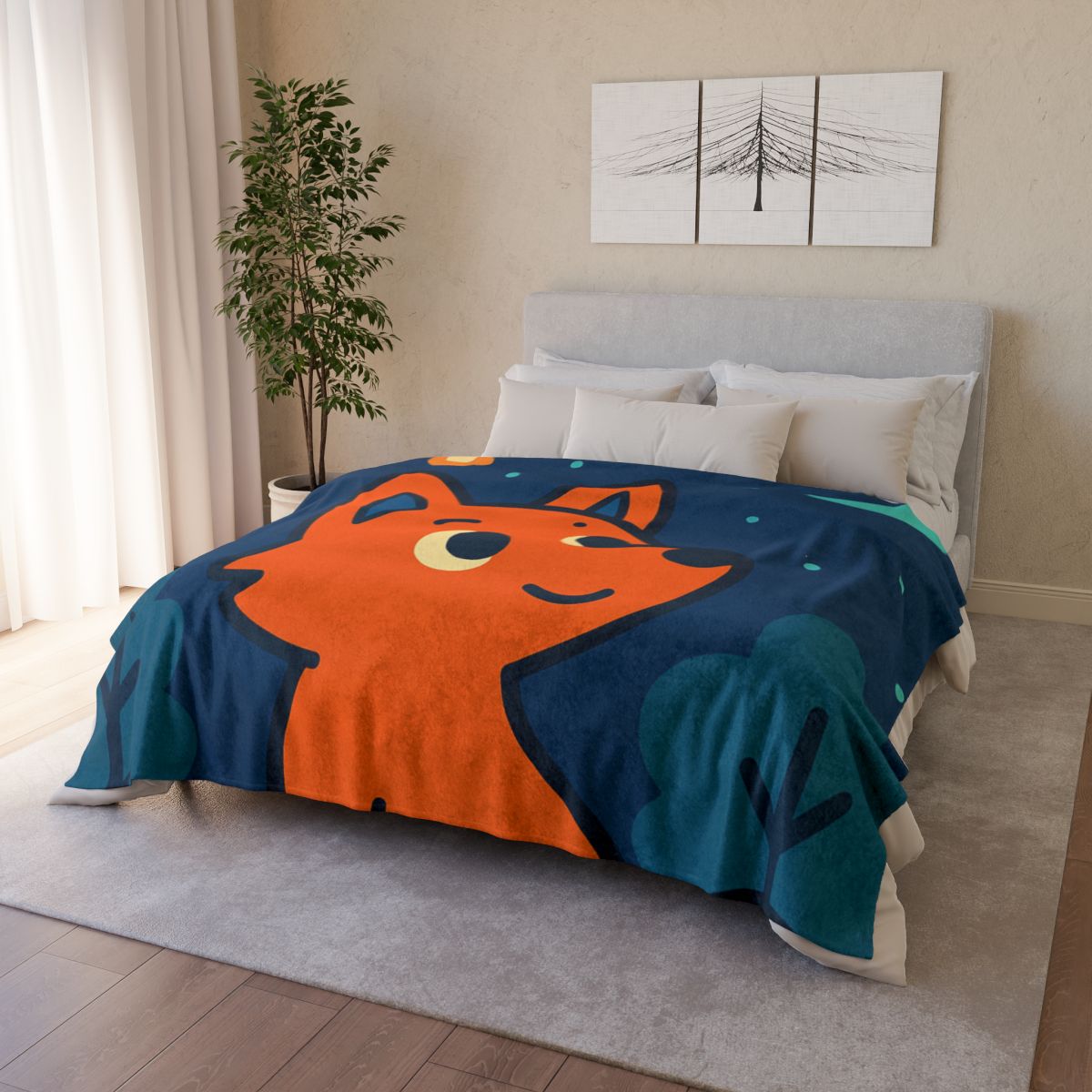 Starlight Forest Fox warm winter blankets