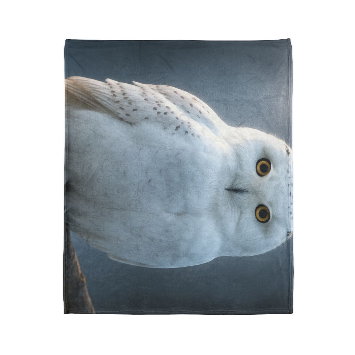 Twilight Watcher Snowy Owl stylish throw blankets