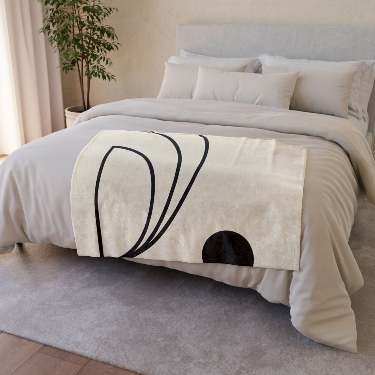 Triple Offset Arc And Dot stylish throw blankets