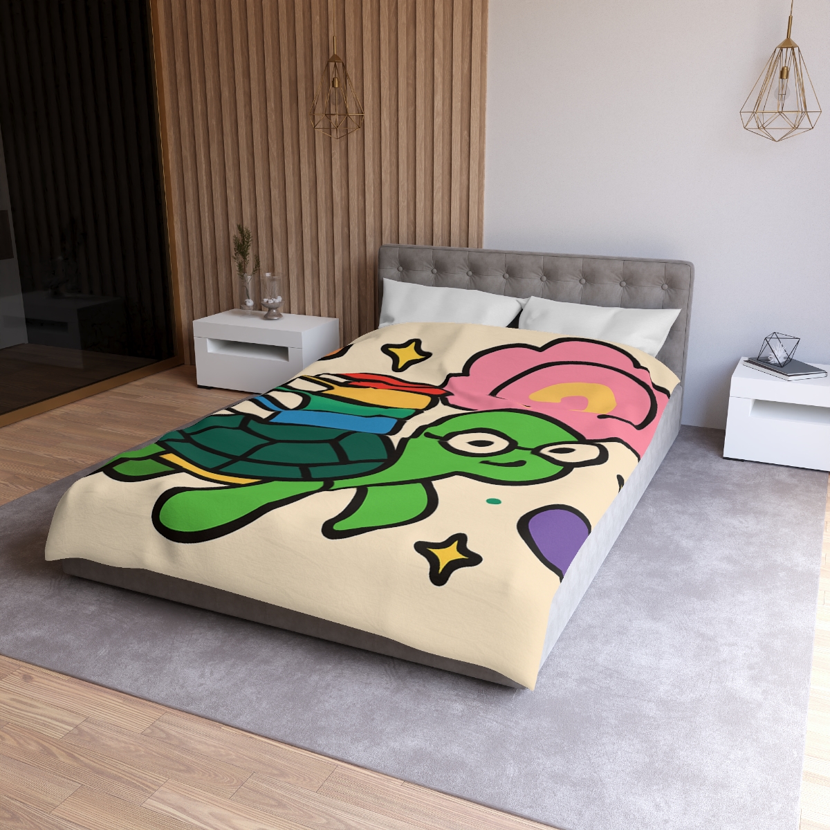 Nebula Library Turtle personalized bedding duvets