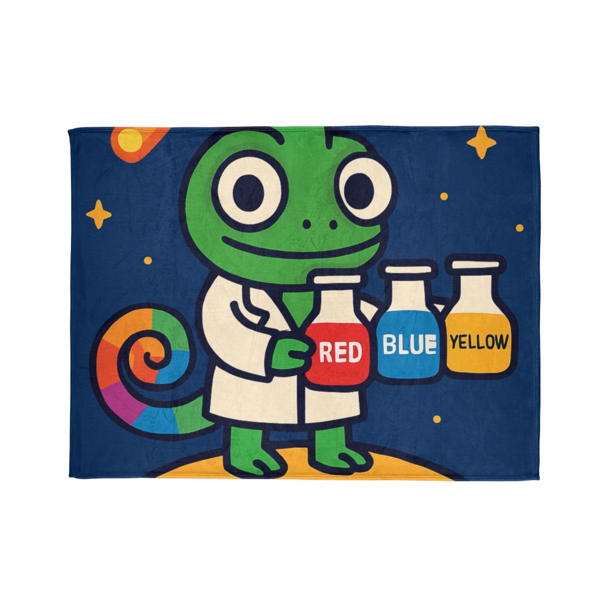 Comet Chameleon Color Lab soft fleece blankets