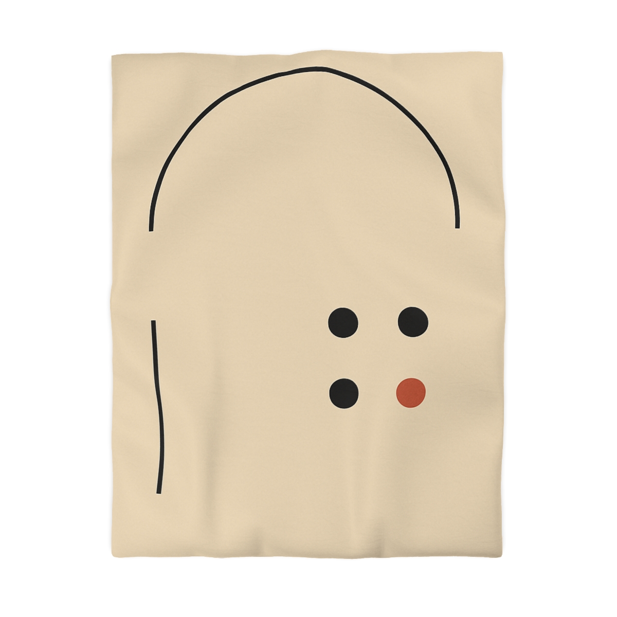 Partial Arc Window Over Dot Grid soft comforter duvets