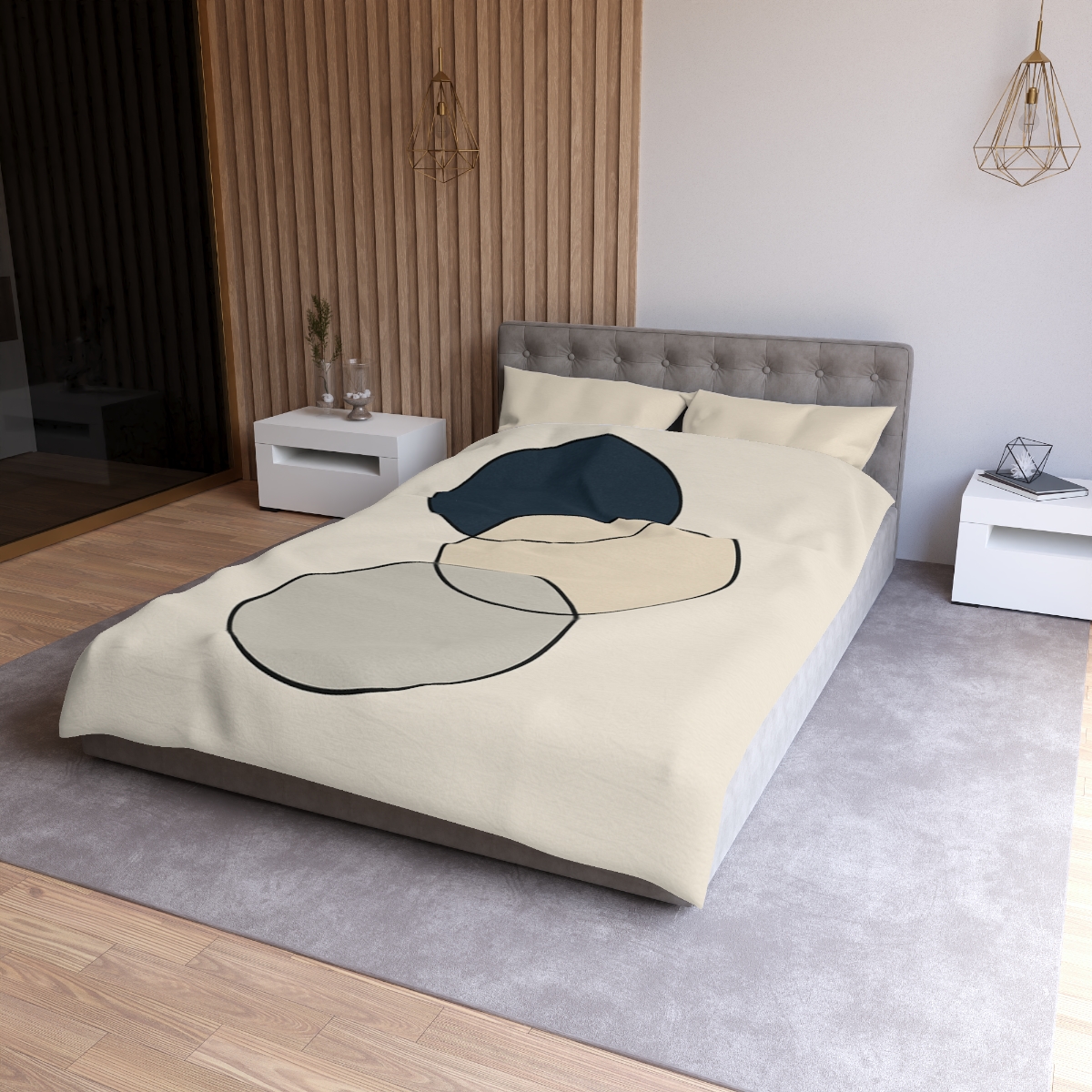 Staggered Trio Of Circles custom duvets