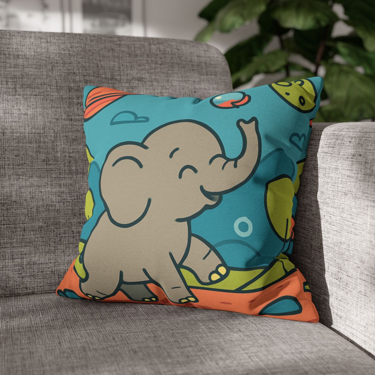 Astro Safari Elephant trendy patterned pillow cases