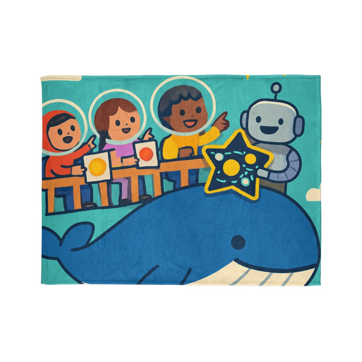 Comet Classroom In The Sky Whale decorative home blankets
