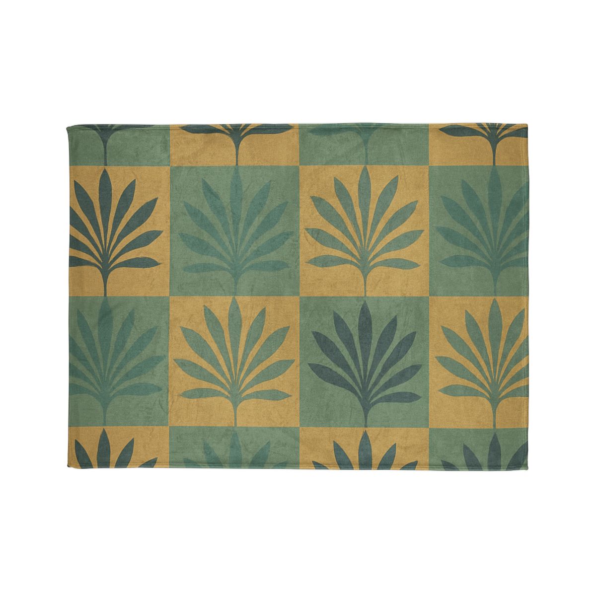 Frond Grid Harmony designer printed blankets