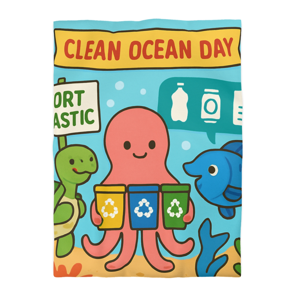 Coral Reef Recycling Parade unique patterned duvets