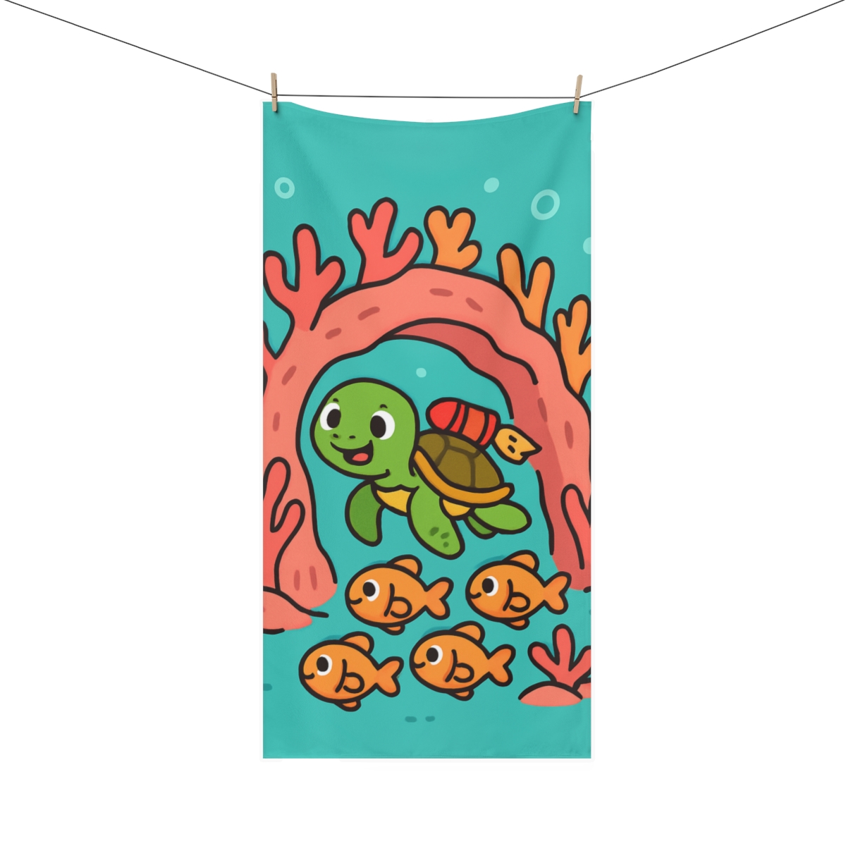 Rocket Reef Turtle Patrol unique gift towels