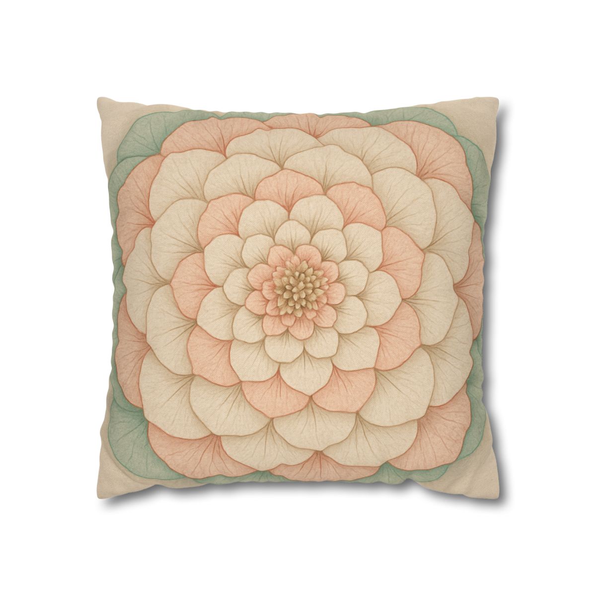 Petal Concentric Echoes soft cotton pillow cases