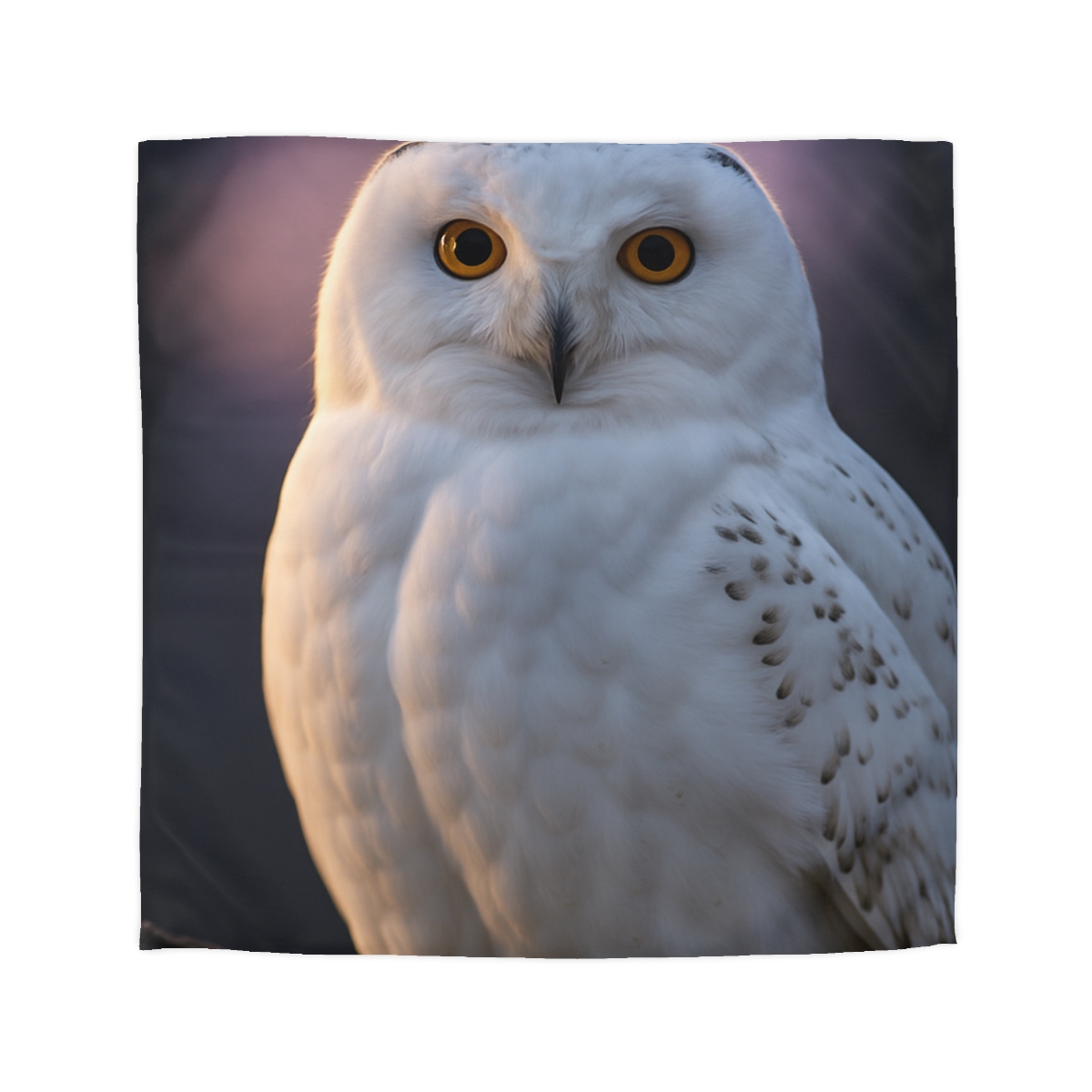Twilight Watcher Snowy Owl personalized bedding duvets