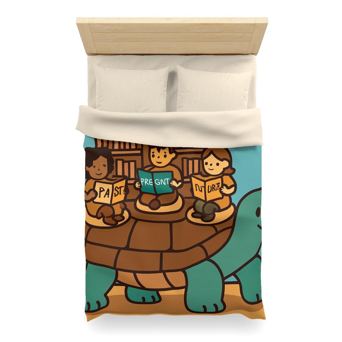 Time Traveling Turtle Library stylish duvet covers