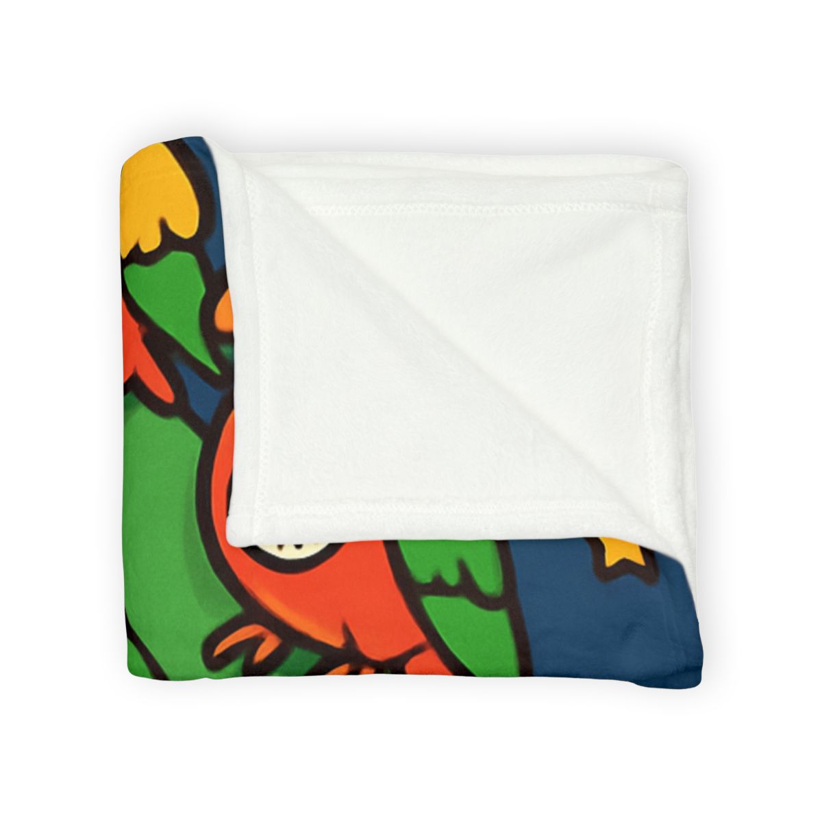 Time Traveling Parrot Planet personalized cozy blankets