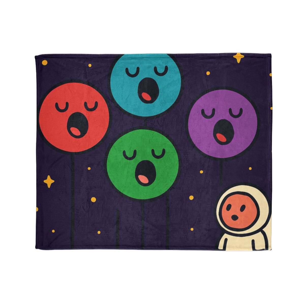 Galaxy Garden Of Singing Planets designer printed blankets