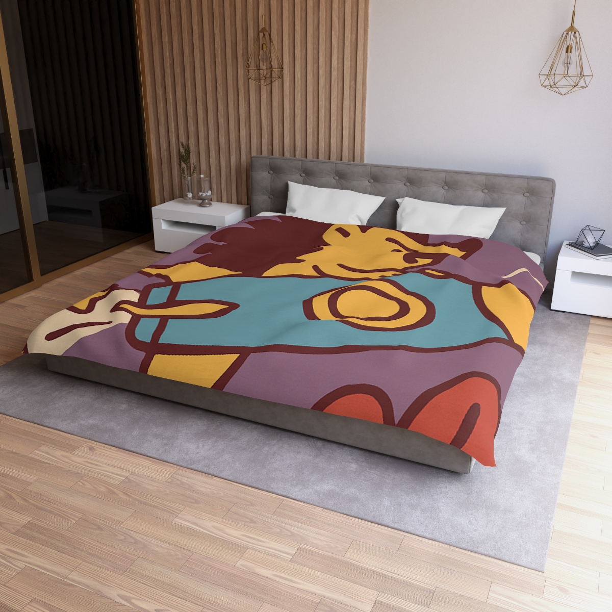 Rocket-Riding Hedgehog personalized bedding duvets