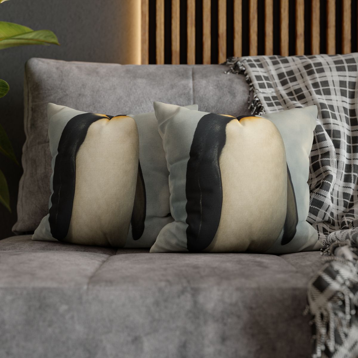 Frost Hush Emperor Penguin trendy patterned pillow cases