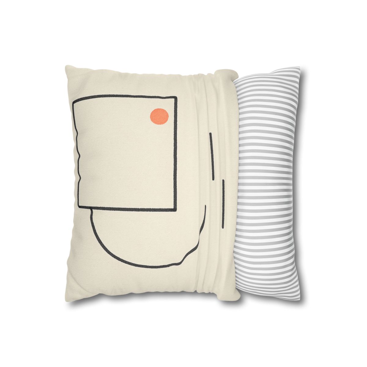 Offset Frame With Leaning Arc soft cotton pillow cases