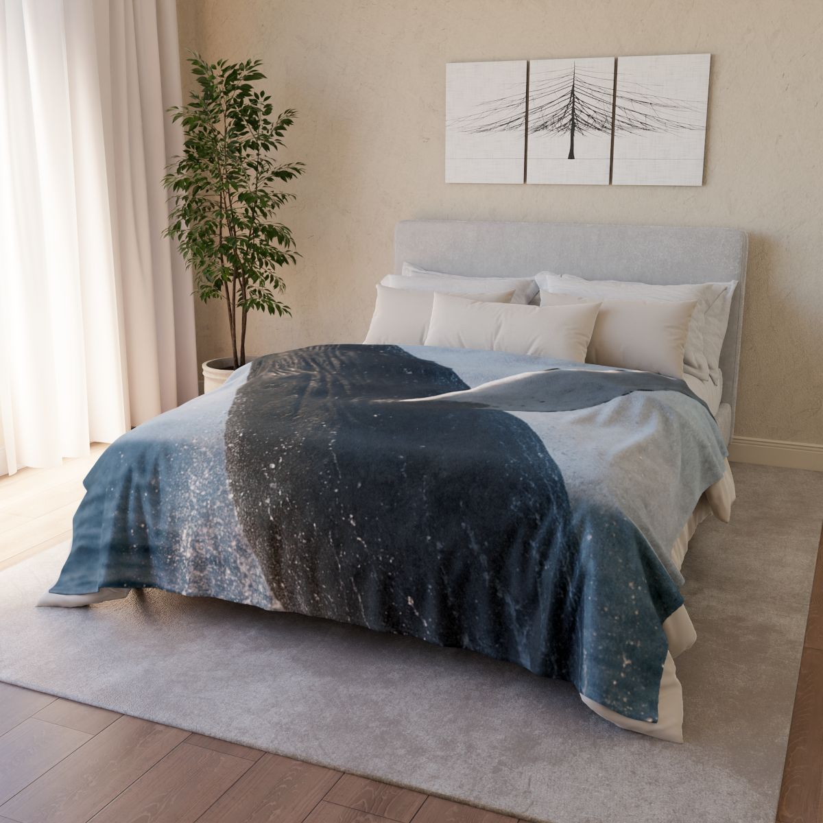Tidal Song Humpback Whale stylish throw blankets
