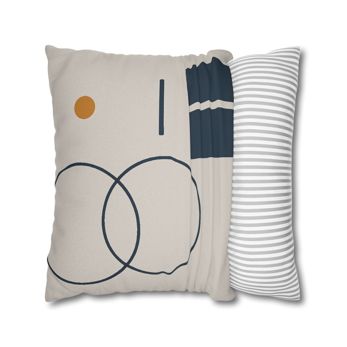 Staggered Rings Over Split Rectangle trendy patterned pillow cases