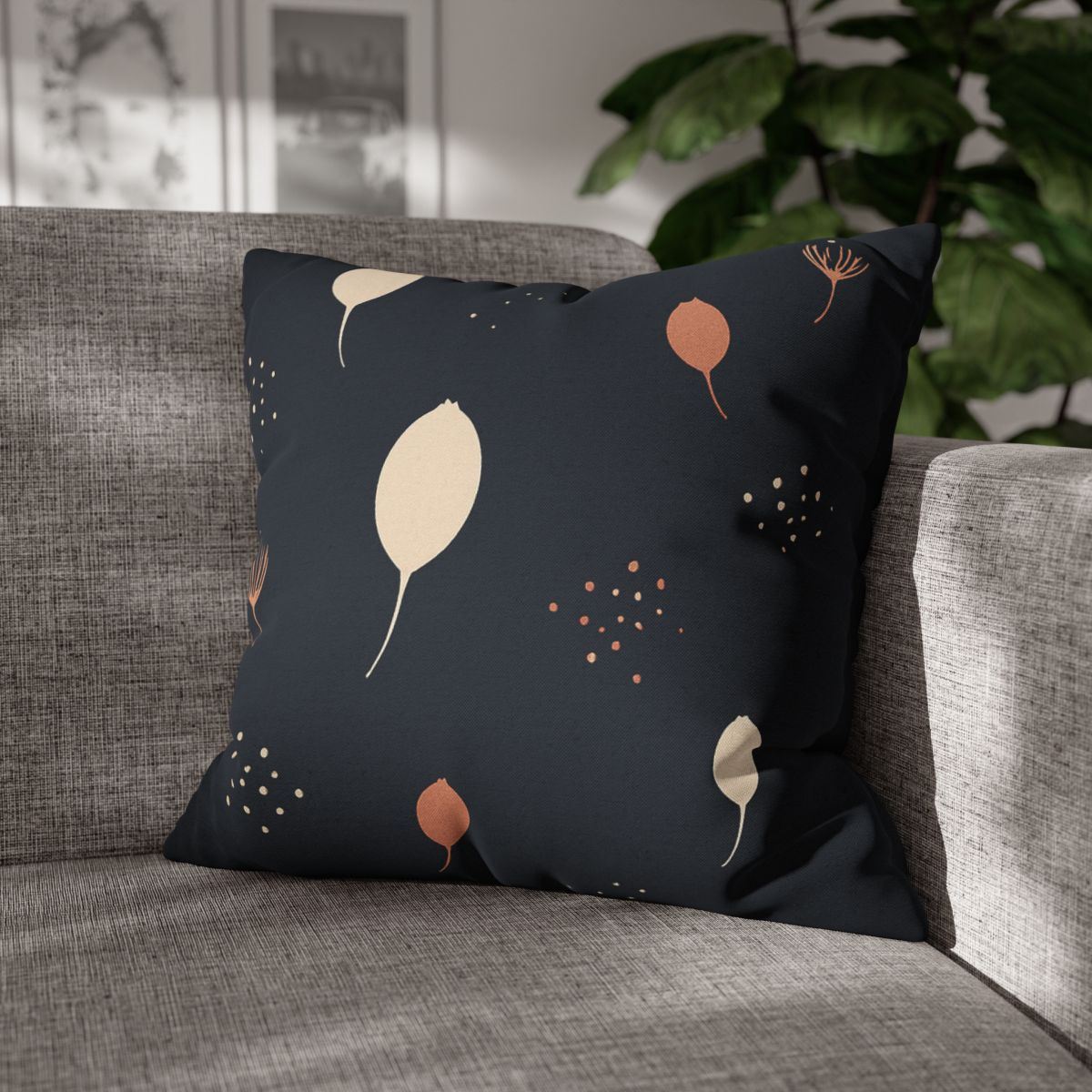 Seed Pod Constellation Scatter designer print pillow cases