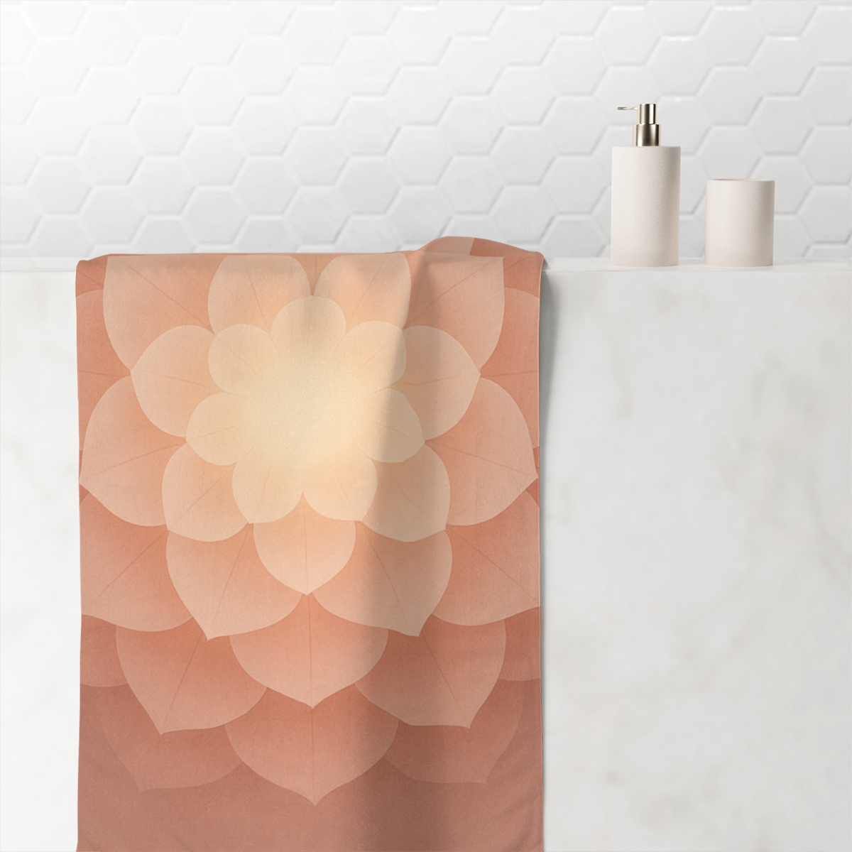 Petal Orbit Mandala decorative home towelscustom towels